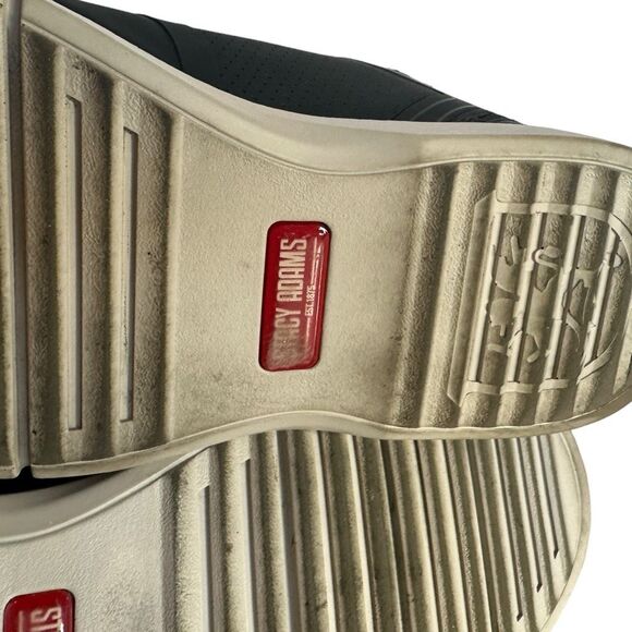 Stacy Adams Synchro Plain Toe Elastic Lace Up‎ Casual Shoes Size 8.5 M Black - Picture 11 of 12